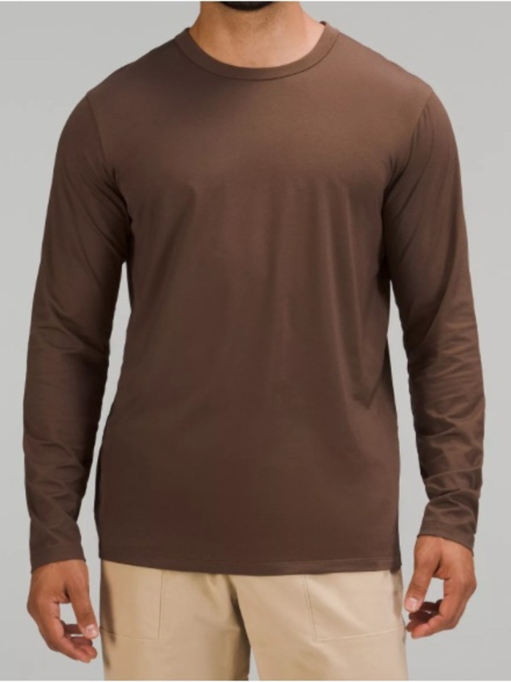 Lululemon The Fundamental Long Sleeve Shirts brown men’s size XL